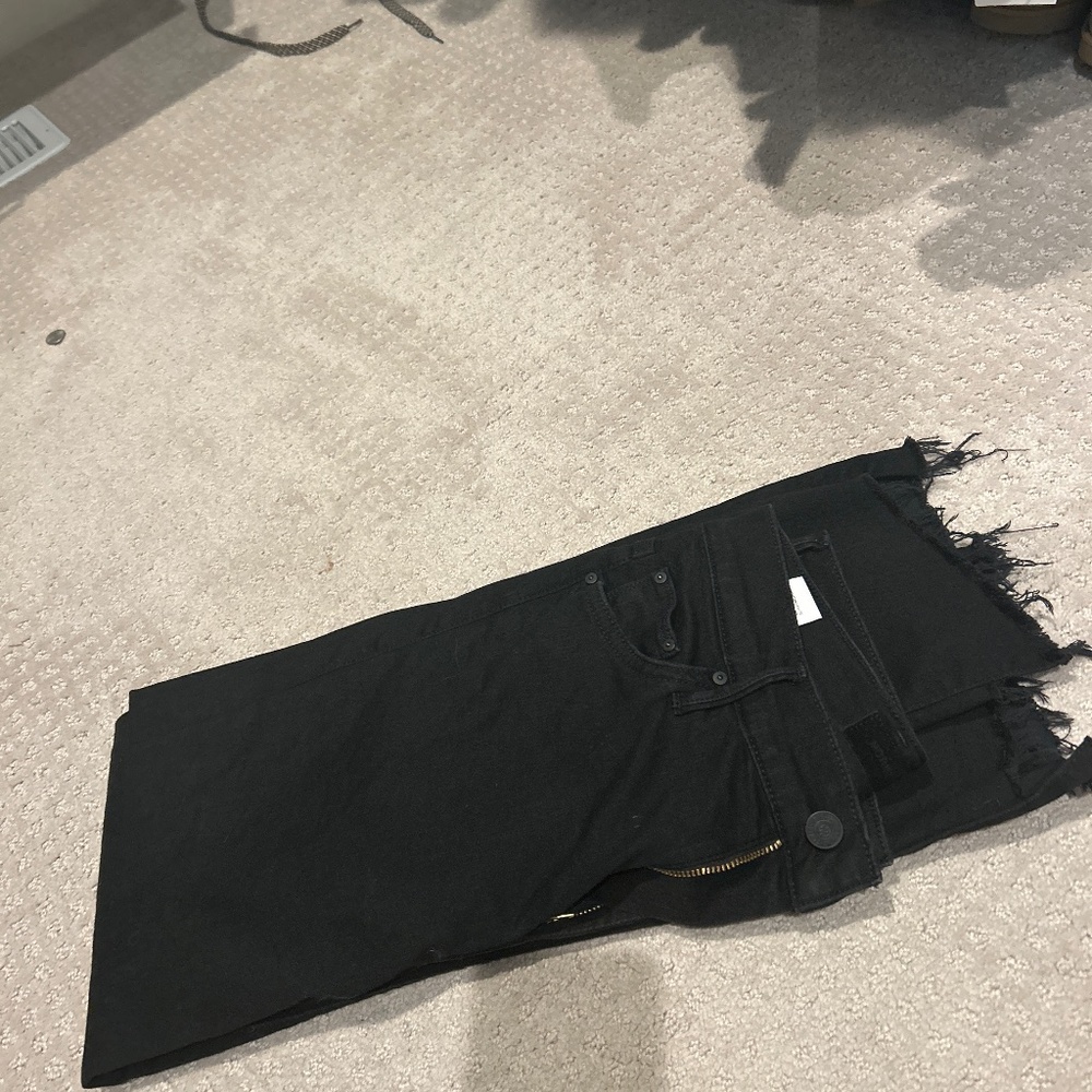 Mother Black frayed Jeans